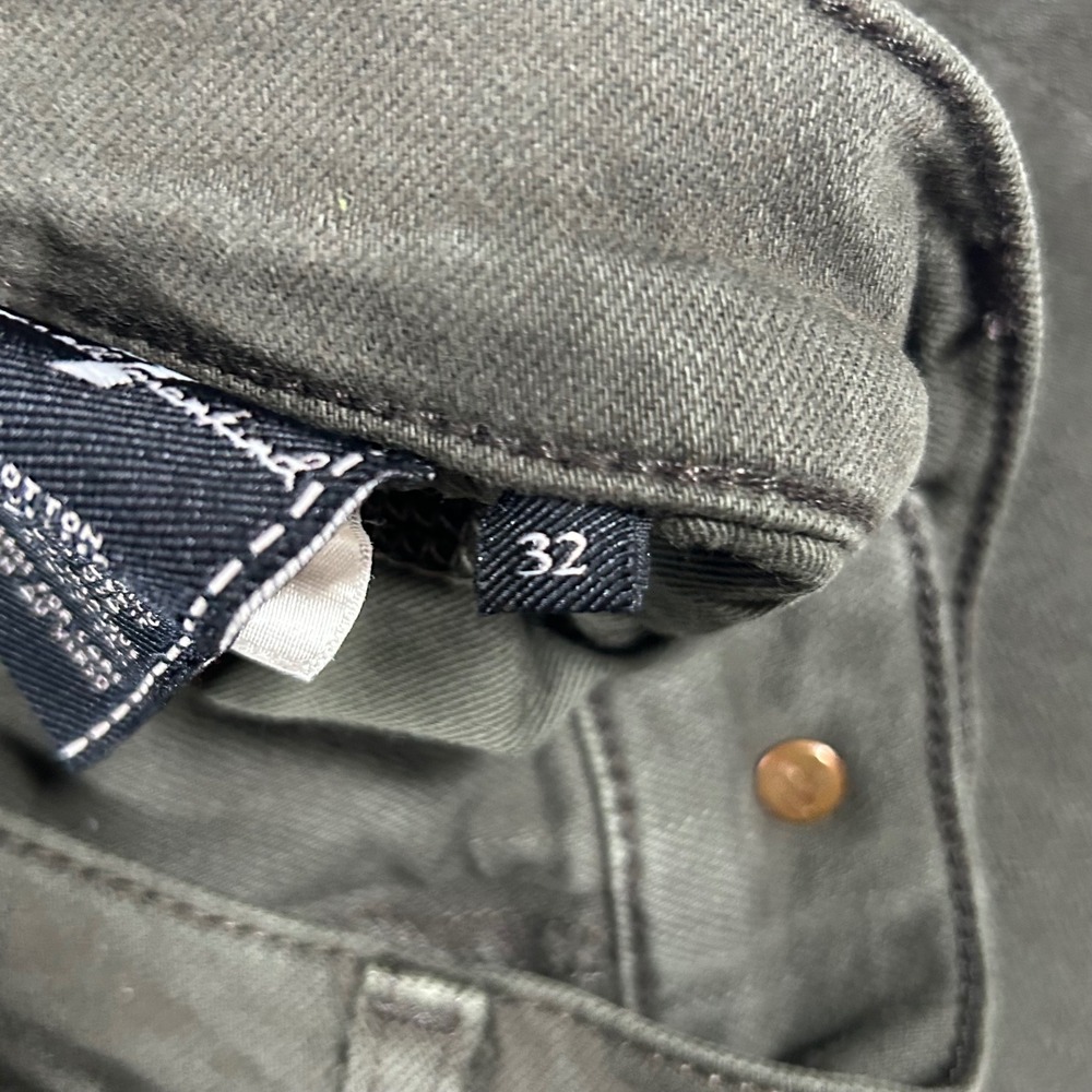 7 For All Mankind Slimmy Jeans Mens 32 Olive Green Luxe Performance Slim Fit - Picture 8 of 11
